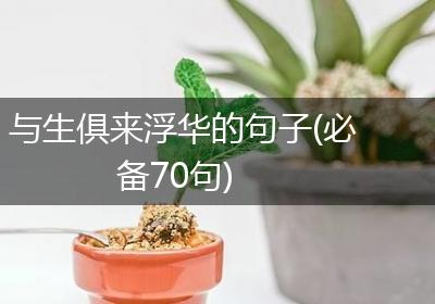 与生俱来浮华的句子(必备70句)