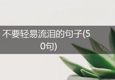 不要轻易流泪的句子(50句)