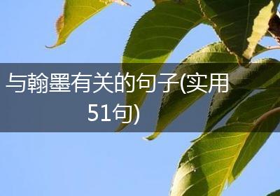 与翰墨有关的句子(实用51句)