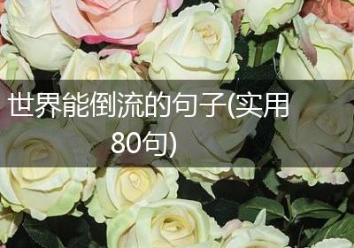 世界能倒流的句子(实用80句)