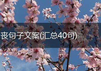 丧句子文案(汇总40句)
