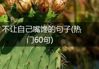不让自己嘴馋的句子(热门60句)