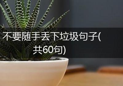 不要随手丢下垃圾句子(共60句)