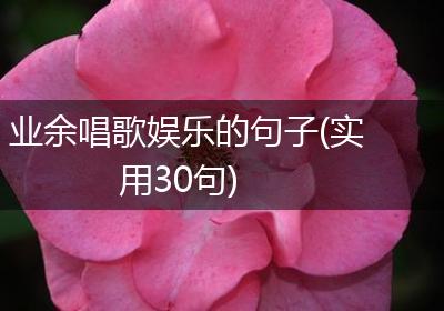 业余唱歌娱乐的句子(实用30句)