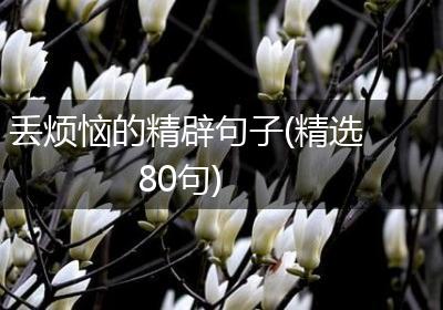 丢烦恼的精辟句子(精选80句)