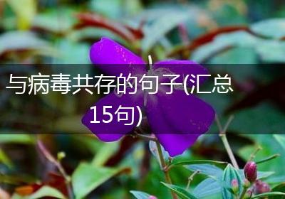 与病毒共存的句子(汇总15句)