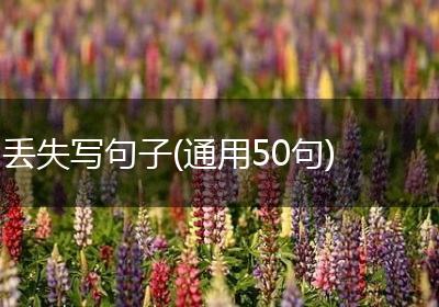 丢失写句子(通用50句)