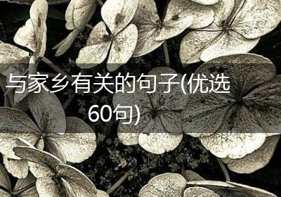 与家乡有关的句子(优选60句)