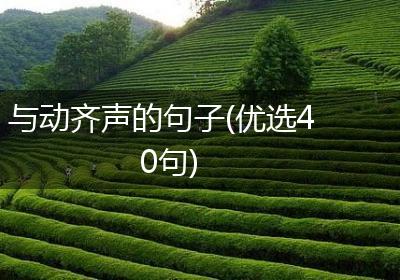 与动齐声的句子(优选40句)