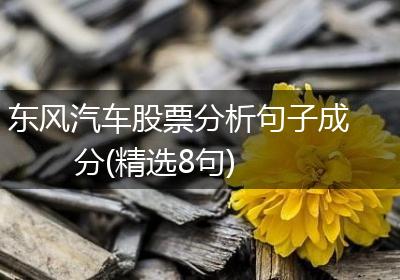 东风汽车股票分析句子成分(精选8句)