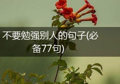 不要勉强别人的句子(必备77句)