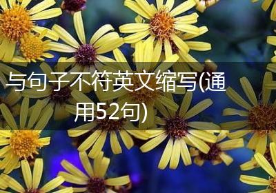 与句子不符英文缩写(通用52句)