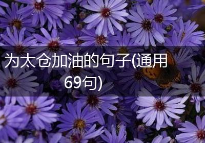 为太仓加油的句子(通用69句)