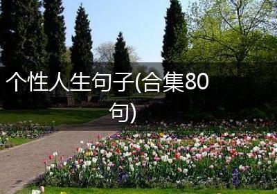 个性人生句子(合集80句)