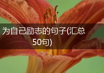 为自己励志的句子(汇总50句)