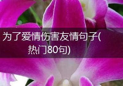 为了爱情伤害友情句子(热门80句)