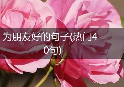 为朋友好的句子(热门40句)