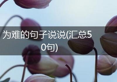 为难的句子说说(汇总50句)