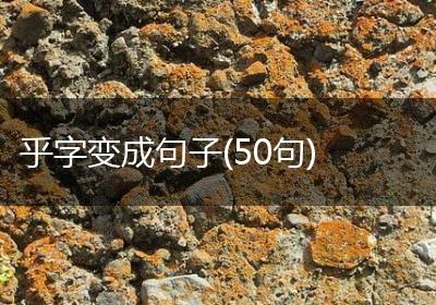 乎字变成句子(50句)