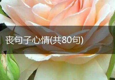 丧句子心情(共80句)