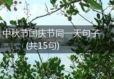 中秋节国庆节同一天句子(共15句)