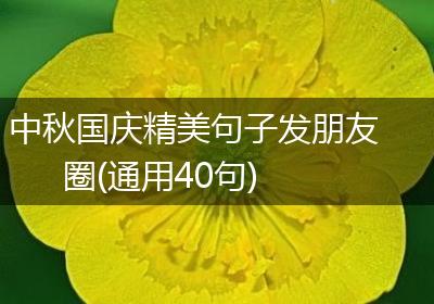 中秋国庆精美句子发朋友圈(通用40句)