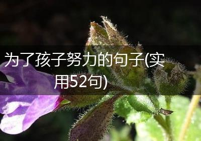 为了孩子努力的句子(实用52句)