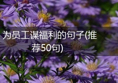 为员工谋福利的句子(推荐50句)
