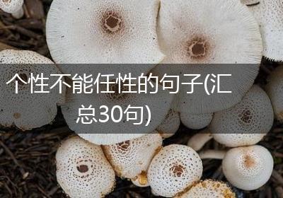 个性不能任性的句子(汇总30句)