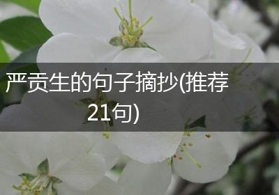 严贡生的句子摘抄(推荐21句)