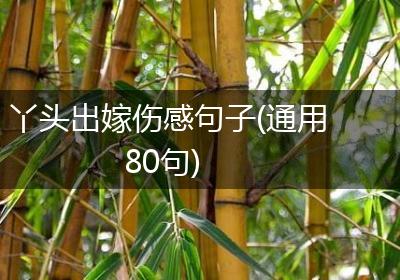 丫头出嫁伤感句子(通用80句)
