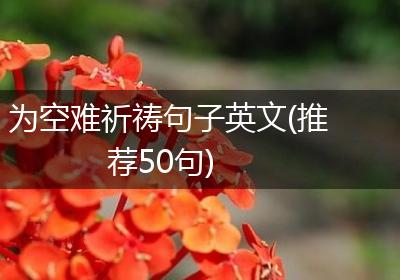 为空难祈祷句子英文(推荐50句)