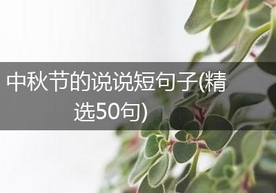 中秋节的说说短句子(精选50句)