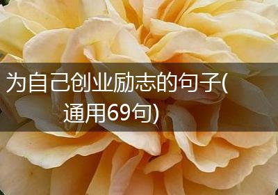 为自己创业励志的句子(通用69句)