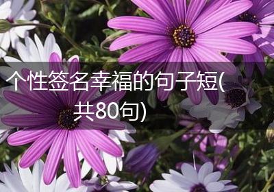 个性签名幸福的句子短(共80句)