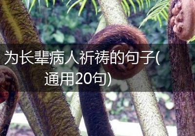 为长辈病人祈祷的句子(通用20句)