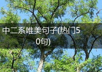 中二系唯美句子(热门50句)