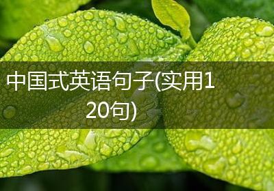 中国式英语句子(实用120句)