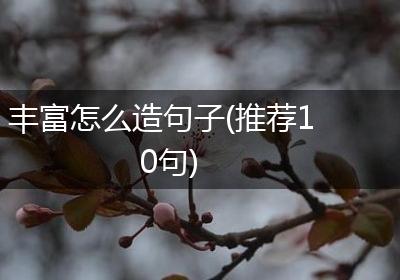丰富怎么造句子(推荐10句)