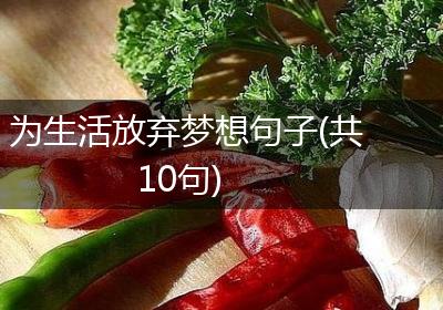 为生活放弃梦想句子(共10句)