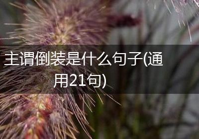 主谓倒装是什么句子(通用21句)