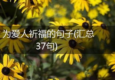 为爱人祈福的句子(汇总37句)