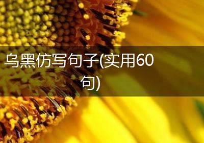 乌黑仿写句子(实用60句)