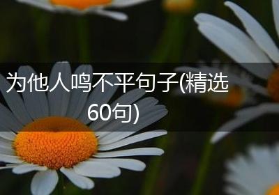 为他人鸣不平句子(精选60句)
