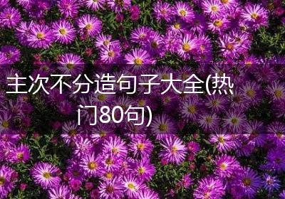 主次不分造句子大全(热门80句)