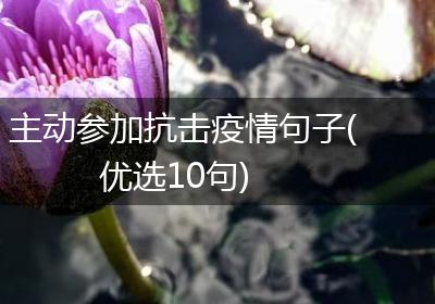主动参加抗击疫情句子(优选10句)