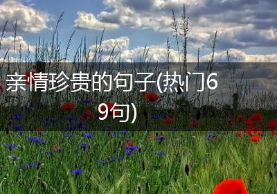 亲情珍贵的句子(热门69句)