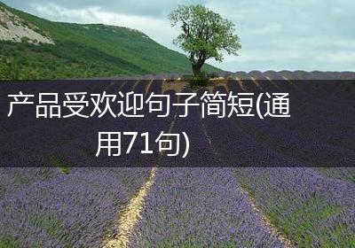 产品受欢迎句子简短(通用71句)
