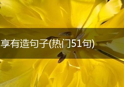 享有造句子(热门51句)