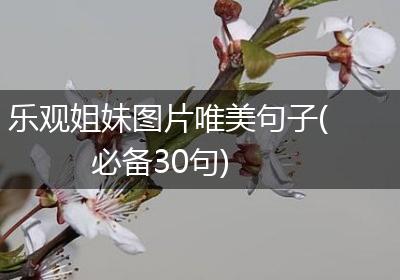乐观姐妹图片唯美句子(必备30句)